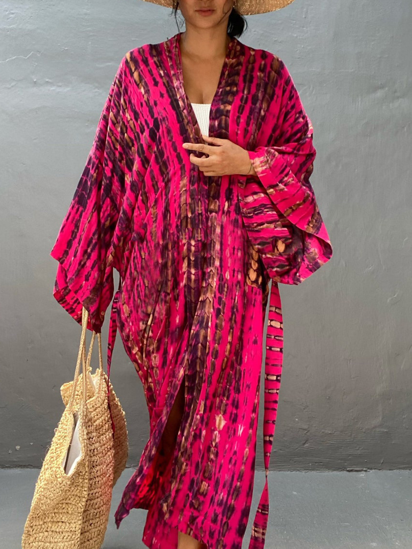 Femmes été caftan Robe Cardigan Style ethnique imprimé Kimono plage vacances décontracté ample grande taille Cardigan Bikini maillot de bain