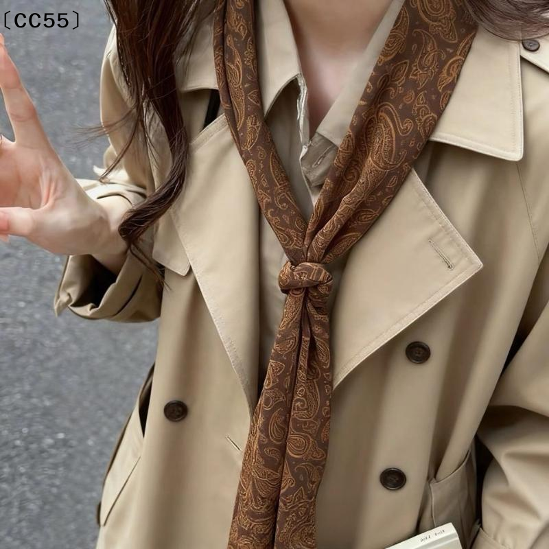Maillard – long foulard en soie, accessoire polyvalent pour femmes, bandeau décoratif tendance, attache pour cheveux, ceinture〔CC55〕