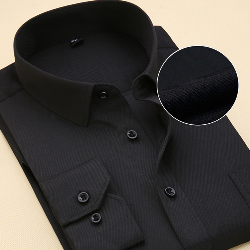 Grande taille à manches longues hommes robe chemise mode homme affaires vêtements de cérémonie bureau travail chemises blanches 45 46 47 48 grands vêtements
