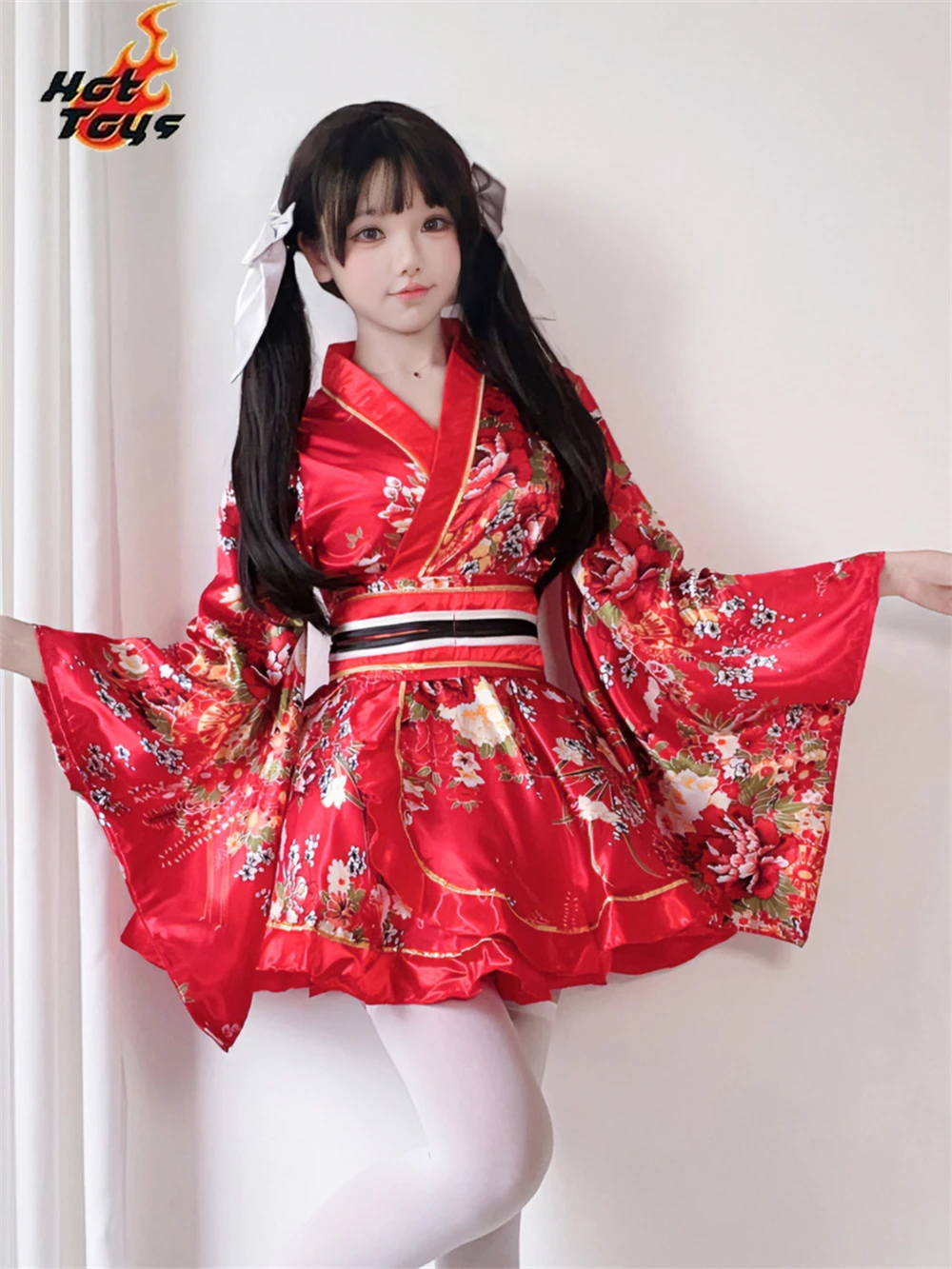 Kimono japonais Yukata pour filles, Costume Haori imprimé Floral, jolie robe Lolita pour femmes, Costume de Cosplay de demoiselle d'honneur d'halloween