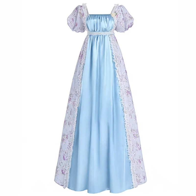 Robe de bal élégante de style médiéval victorien pour femmes, taille haute, robe de soirée de thé, costume de scène pour Halloween et le carnaval
