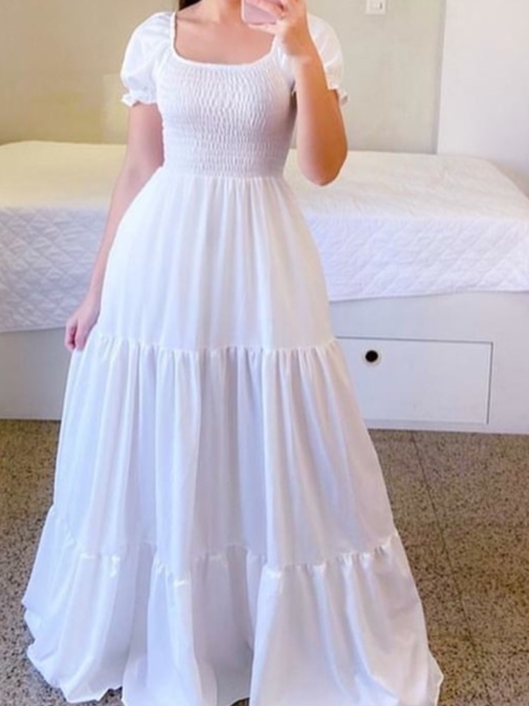 Robe longue à fleurs style bohème pour femmes, vêtements pour femmes européennes et américaines, épaules dénudées, parfumée, couleur unie, nouvelle collection printemps été