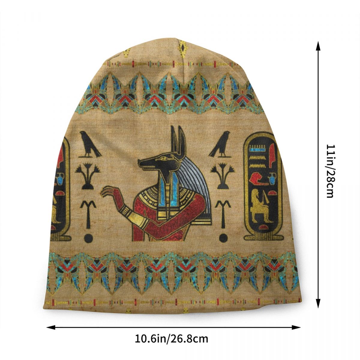 Egyptien Anubis Bonnet chapeaux tricoté chapeau hommes femmes automne hiver chaud ethnique ancien egypte hiéroglyphes Skullies bonnets casquettes