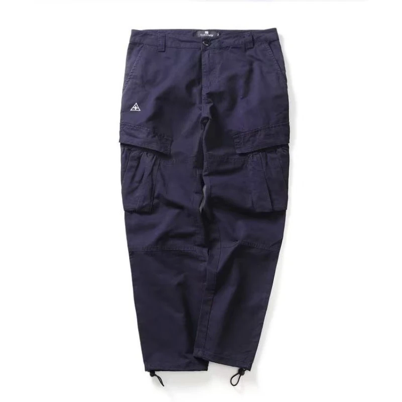 Pantalon de randonnée kaki homme Cargo pantalon pour hommes multi-poches Multi poche extérieur droit esthétique coupe régulière concepteur ample