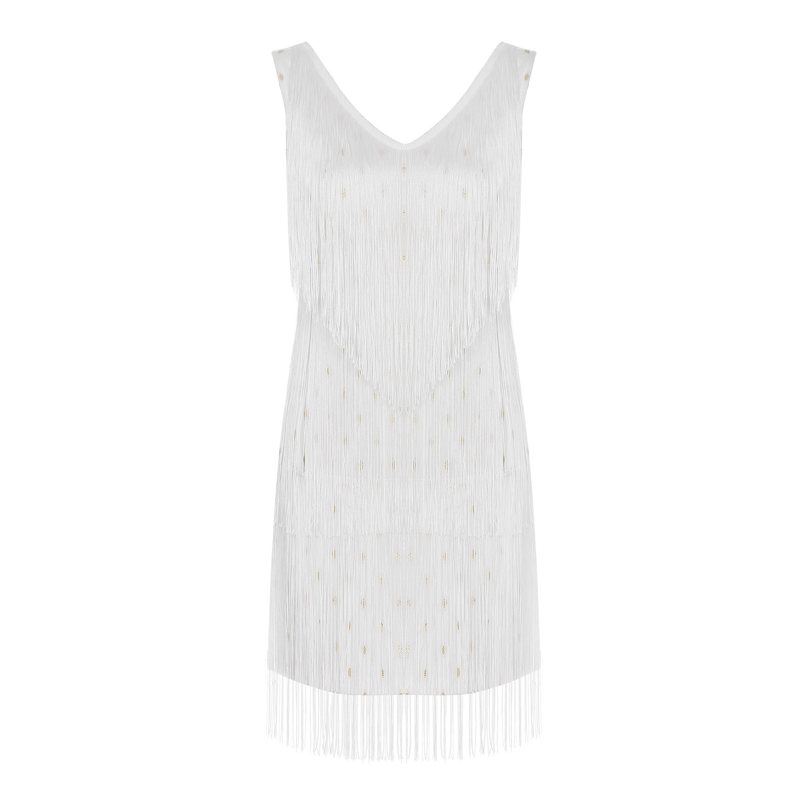 Mini robe trapèze à franges latines pour femmes, avec franges brillantes, Tube, Rumba Cha Cha Samba Salsa, Costume de spectacle de danse charmant