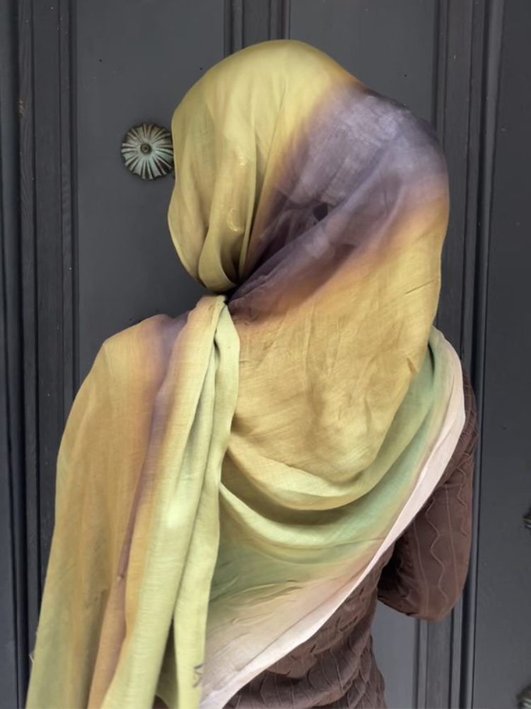 Foulard Hijab Dégradé Ombré pour Femme, Léger et Doux, Bandana Musulman, Accessoire Cheveux Polyvalent pour le Quotidien