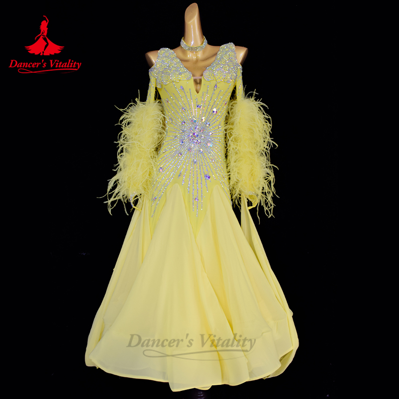 Costumes de danse modernes pour femmes, robe de concours de valse de danse de salle de bal personnalisée, vêtements de spectacle de salle de danse pour filles