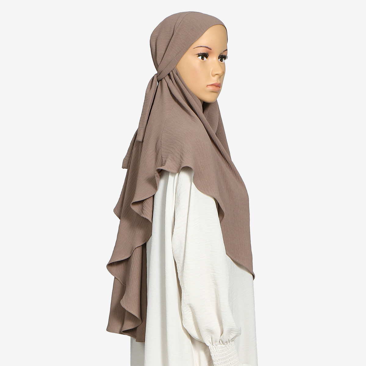 Nouveau Hijab Instantané Premium en Modal pour Femmes Musulmanes, Bonnets Hijab avec Sangles, Foulard Hijab Uni à Nouer à l'arrière, Bandeau Pratique