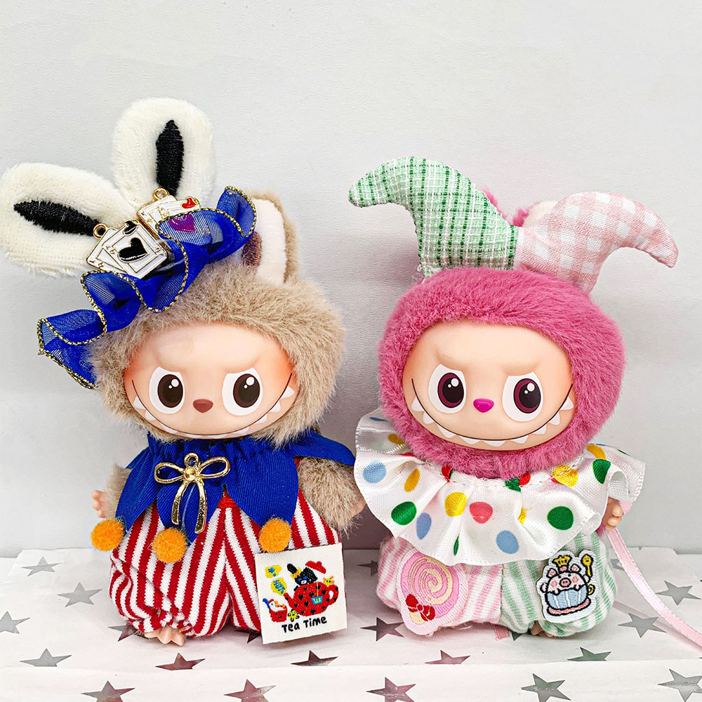 [Pas de poupée] vêtements pour Mini Labubu 4.0 ensemble de costumes de cirque vêtements de Clown pour 10.5 cm Labubu V4 vêtements de poupée accessoires de tenue