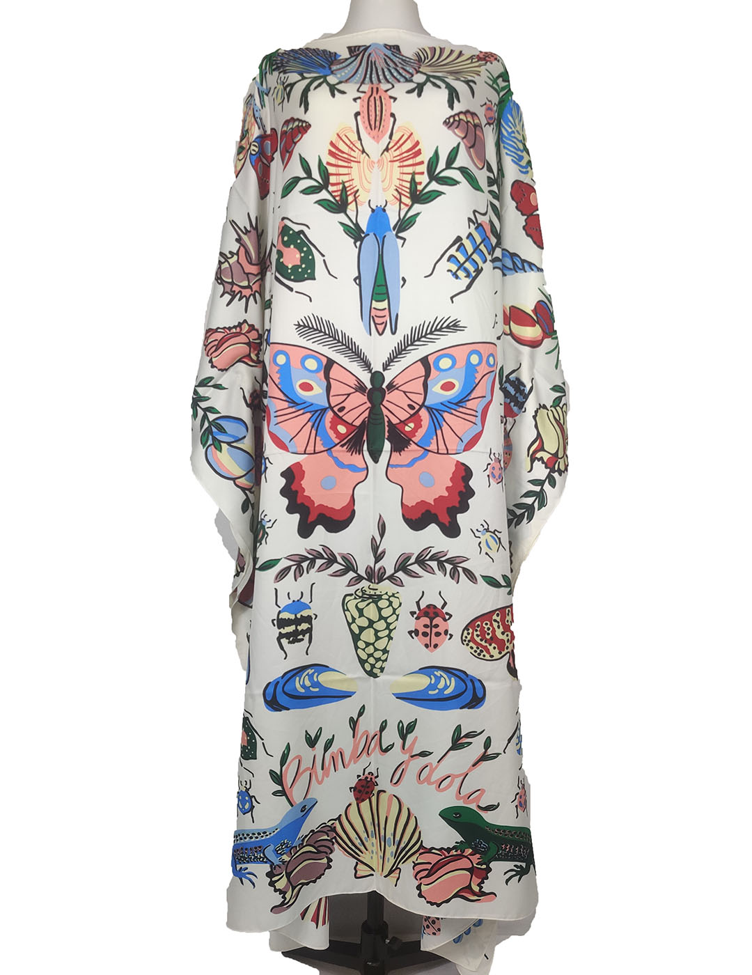 Robe de plage en sergé de soie pour jeunes filles, Caftan de style bohème, doux, motif papillon Floral, moyen-orient, musulman traditionnel, ample