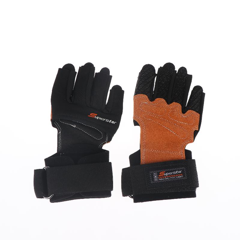 Gants d'entraînement de musculation demi-doigts unisexes au design sportif pour la salle de sport et le soutien des poignets pendant l'exercice
