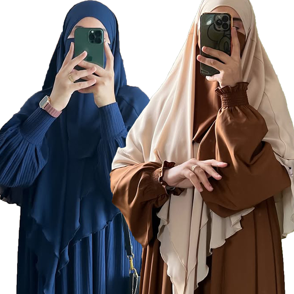 Foulard en mousseline de soie Hijab instantané Double couche de qualité supérieure, châle respirant pour femmes musulmanes, Hijab en mousseline de soie respirant malaisien