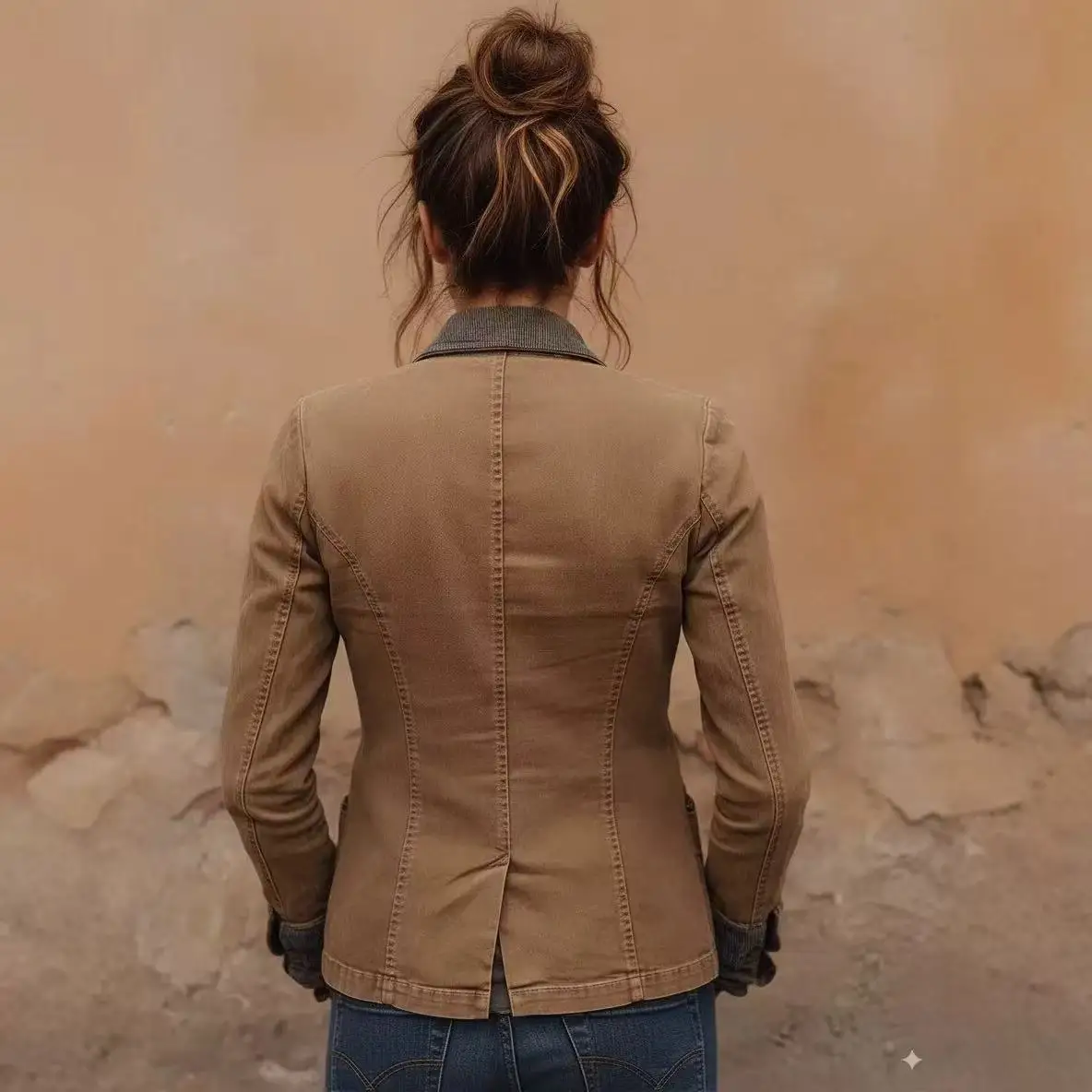 Veste marron Slim décontractée pour femme, manteaux d'extérieur à manches longues rabattu, élégants, automne-hiver 2025