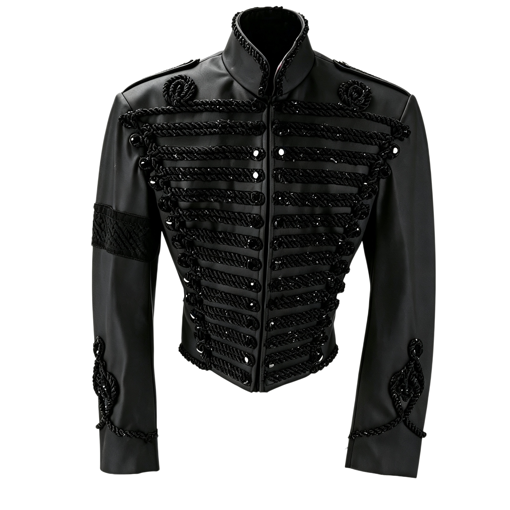 Veste classique rare de style anglais noire personnalisée MICHAEL JACKSON de 1998