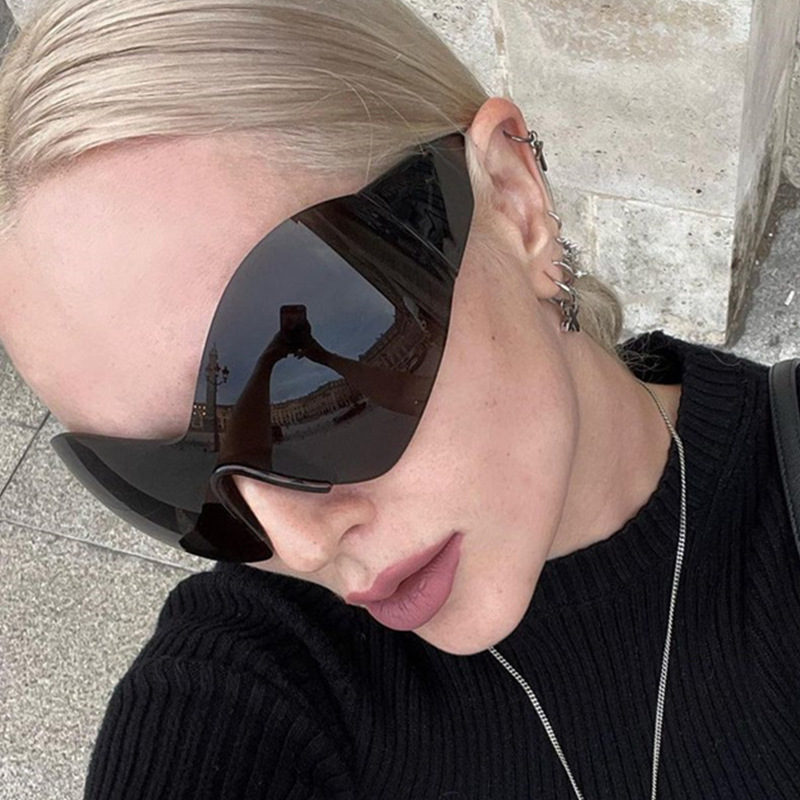 Lunettes de soleil de style punk Y2K pour hommes et femmes, lunettes de soleil de vélo cool, lunettes de soleil européennes et américaines