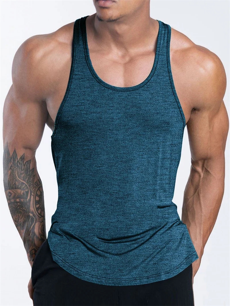 Débardeur de sport pour hommes, Fitness, été, entraînement, course à pied, basket-ball, séchage rapide, respirant, ample, hauts pour hommes