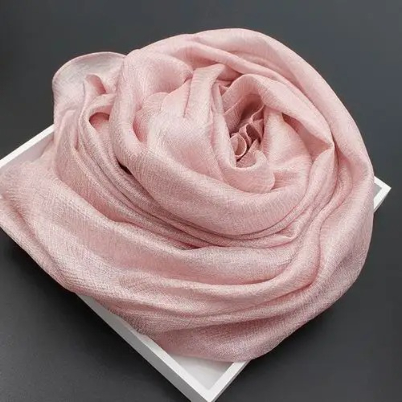 Écharpe longue en lin de couleur Pure pour femmes, châle de protection solaire d'été, style bohème, enveloppe de plage, étole Hijab, nouvelle collection 2023