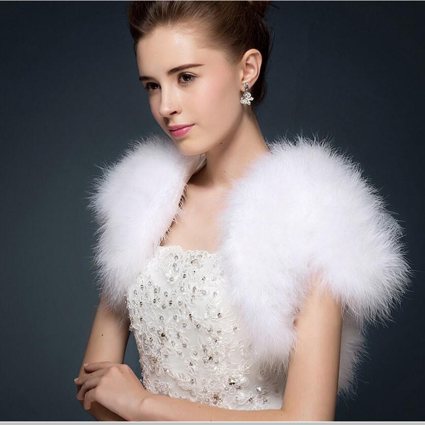 Boléro en plumes d'autruche, gilet vintage en plumes de marabou, étole, accessoires de mariée, robe de mariée, cape de soirée S69