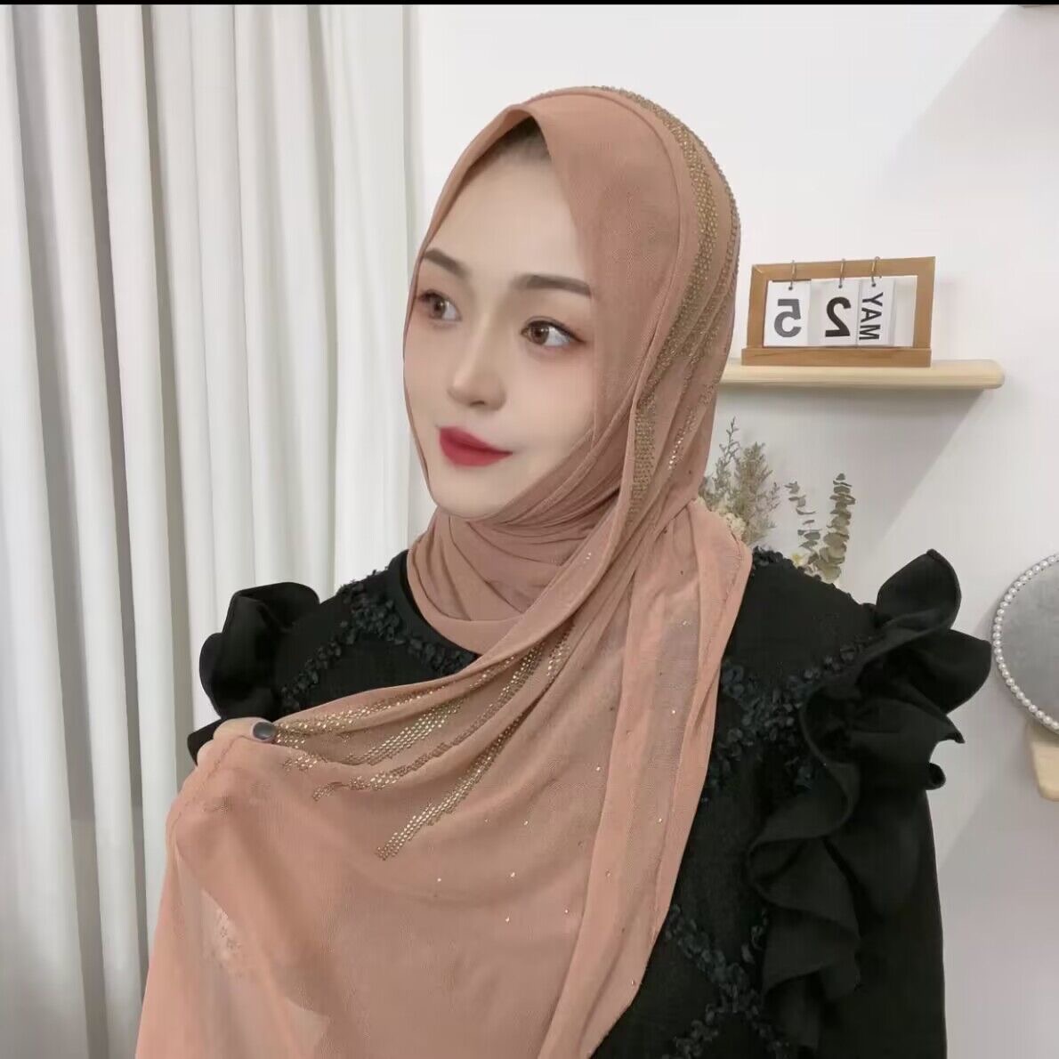 Hijab musulman pour femme, nouveaux châles, écharpe Tyys, diamants, proximité