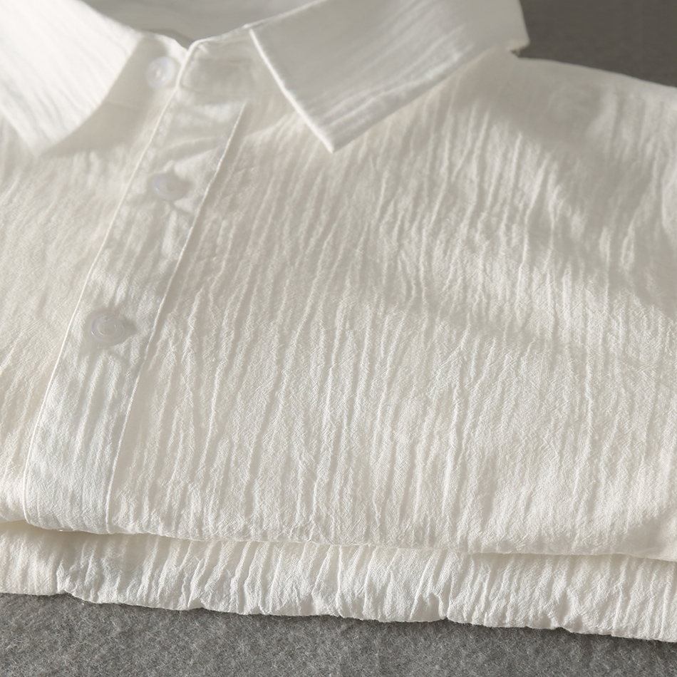 Chemises hawaïennes décontractées pour hommes, coton, lin, marque de créateur, coupe couvertes, manches longues, vêtements blancs pour hommes, printemps, automne