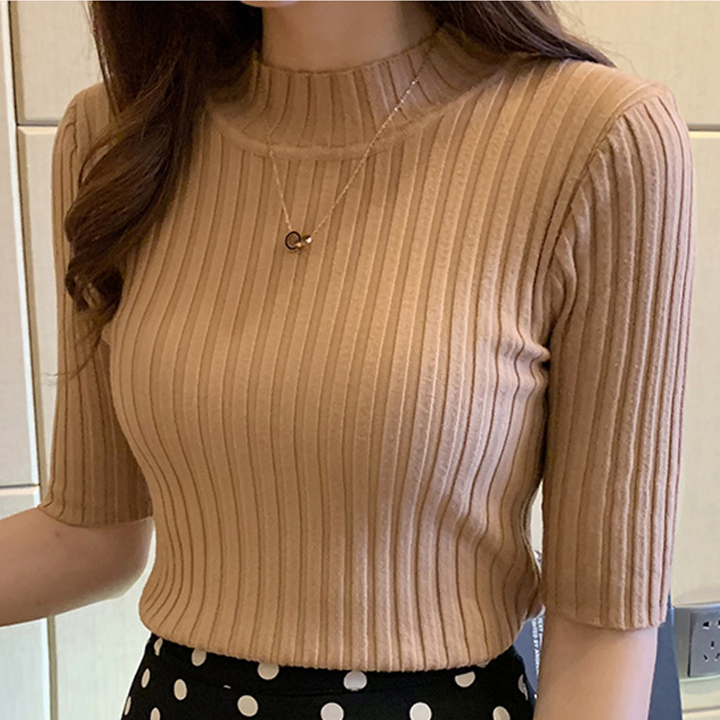 Blusas Mujer Blouses haut FemmeTops femmes Blusas Mujer De Moda 2024 Verano manches courtes tricot Blouse femmes tricoté pulls E525