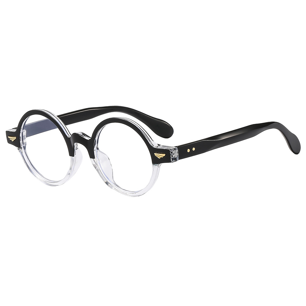 Vintage lunettes rondes cadre femmes hommes unisexe Anti lumière bleue lunettes Ins mode étudiants rétro lunettes aile Oculos De Grau