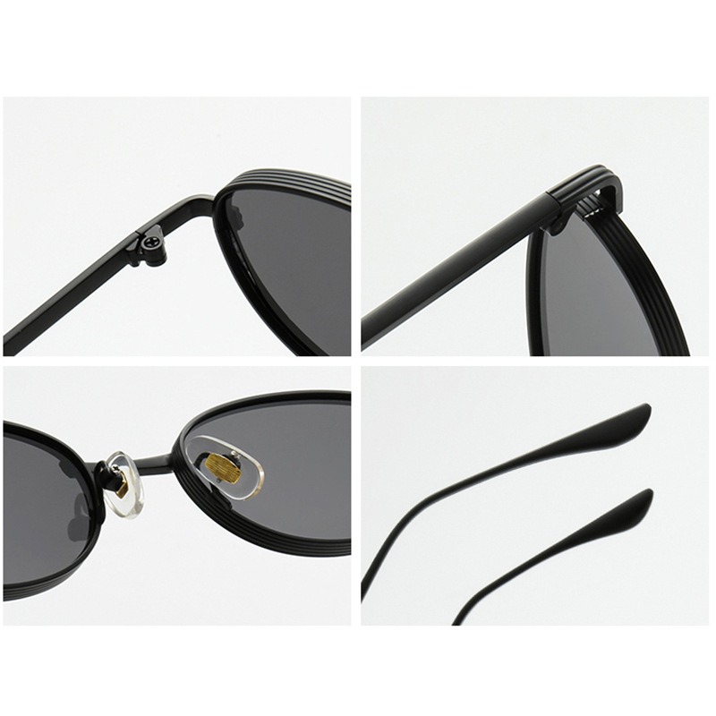 Lunettes de soleil ovales chic et personnalisées à petite monture en métal exquis pour hommes et femmes, lunettes de soleil tendance UV400, lunettes de plage pour femmes