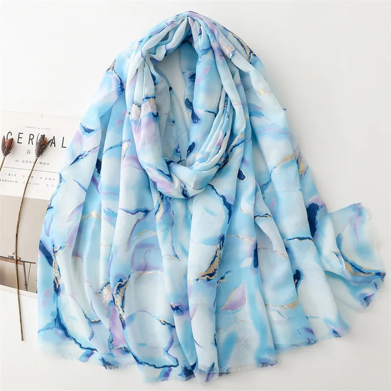 Écharpe de luxe en Viscose pour femmes, châle de plage ventilé, en coton et lin, sensation de pompon, Pashmina, Hijab musulman, Turban pour dames, été