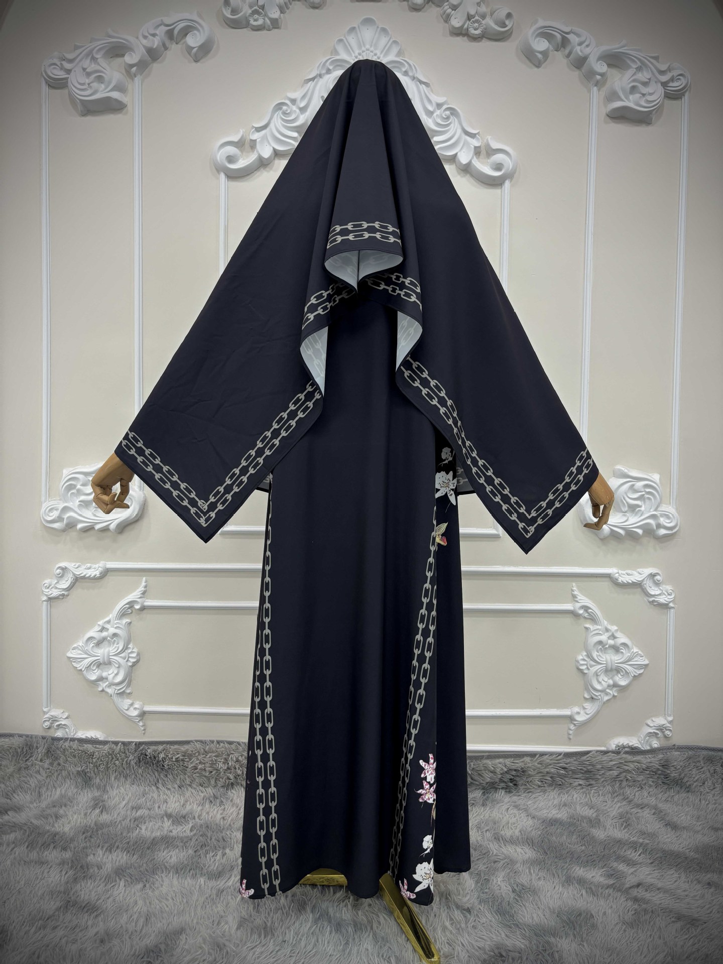 Ensemble 2 pièces Abaya Eid pour femmes, robes imprimées Hijab, Jalabiya musulmane, Vestidos islamiques, Robe Cardigan, Ramadan, Maroc, Dubaï, Abayas, Kaftan