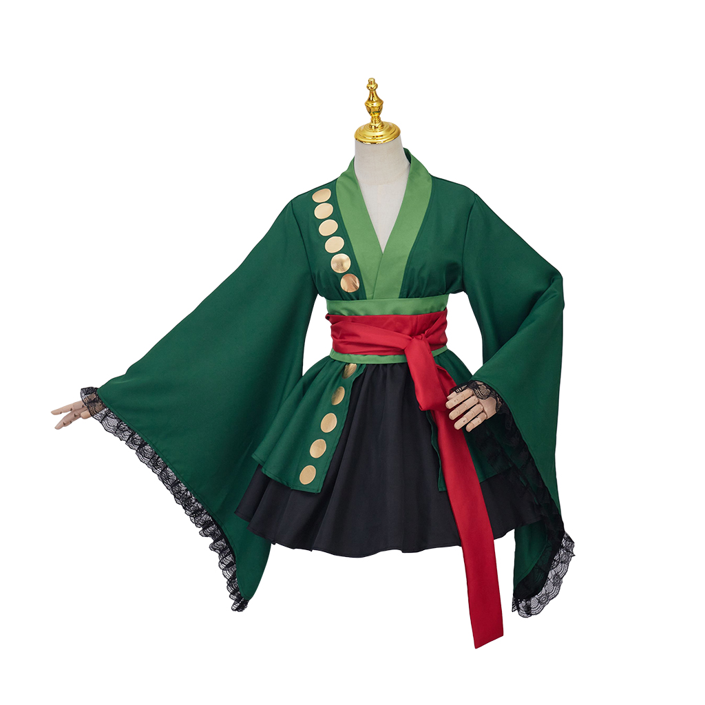 Costume de Cosplay Anime Roronoa, Robe Kimono Zoro, Costume complet pour femmes, tenue Lolita, Costume de carnaval d'halloween