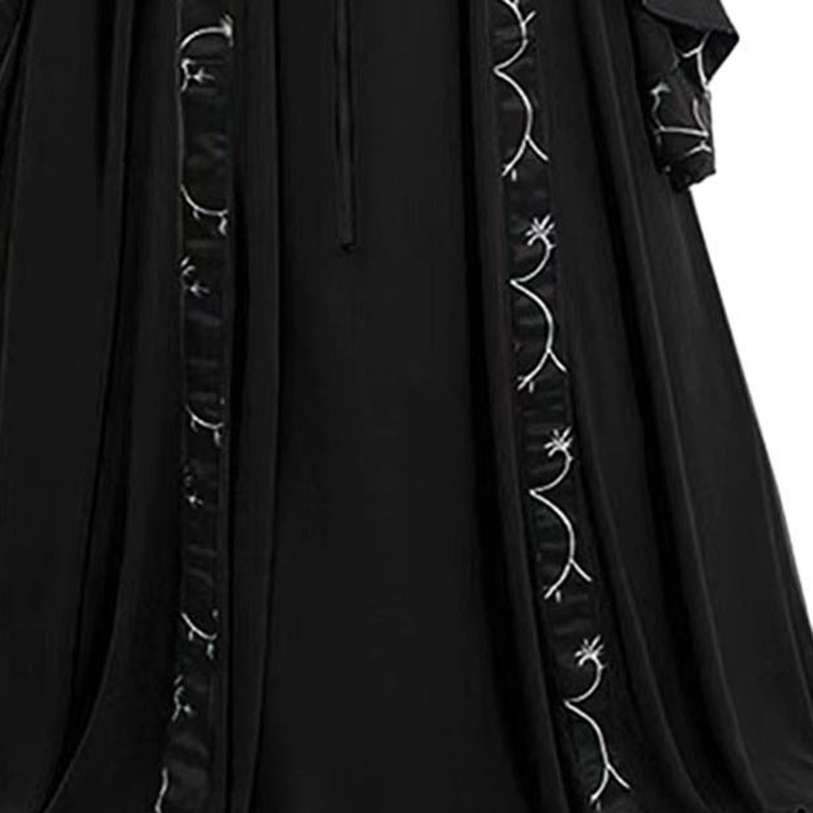 Robe de cosplay gothique médiévale vintage pour femmes, robe de longueur au sol, costume d'Halloween, cour victorienne, manches évasées bandage