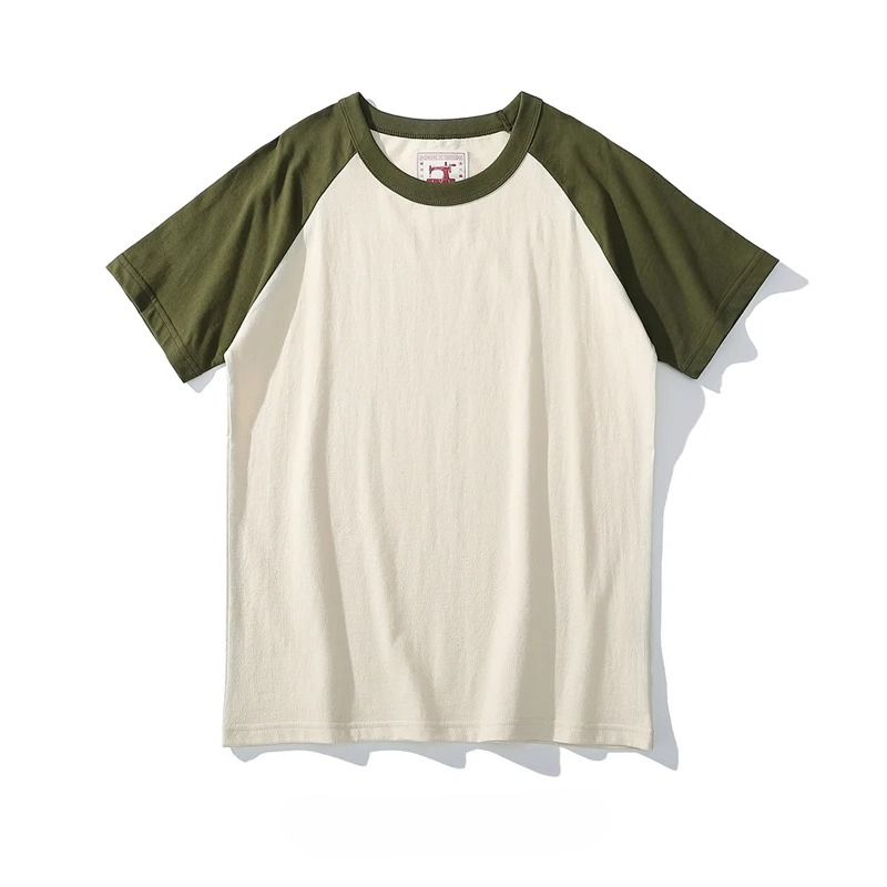 Akkad Kuti 2026 T-shirt pour homme de style rétro japonais, col rond, manches raglan, décontracté pour étudiants, bonne combinaison, 100% coton