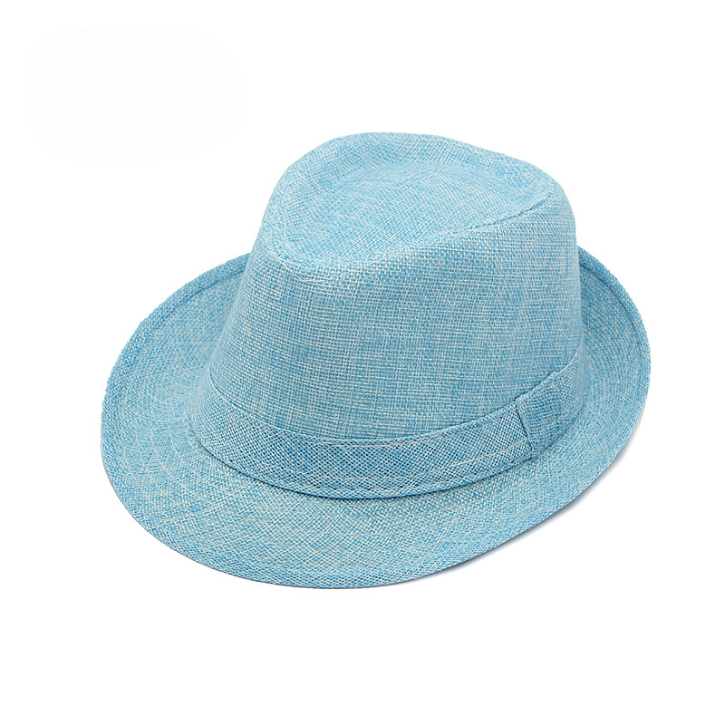 Chapeau de plage en lin rétro Jazz pour hommes et femmes, protection solaire extérieure, chapeau haut de forme décontracté, printemps et été