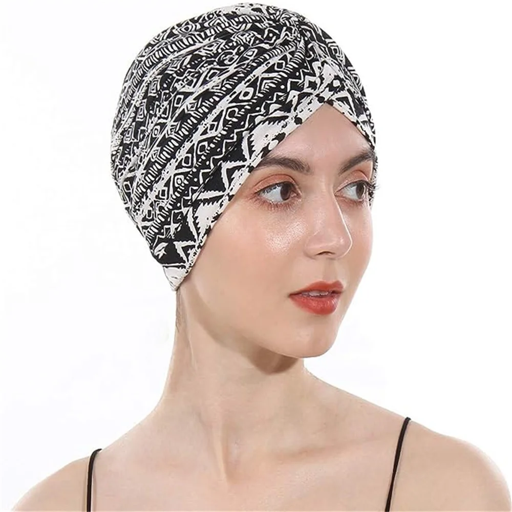 Turban Imprimé Floral Léopard pour Femme, Écharpe de Sauna Musulmane, Casquette Indienne, Enveloppe la Tête, Bandanas, Accessoires pour Cheveux