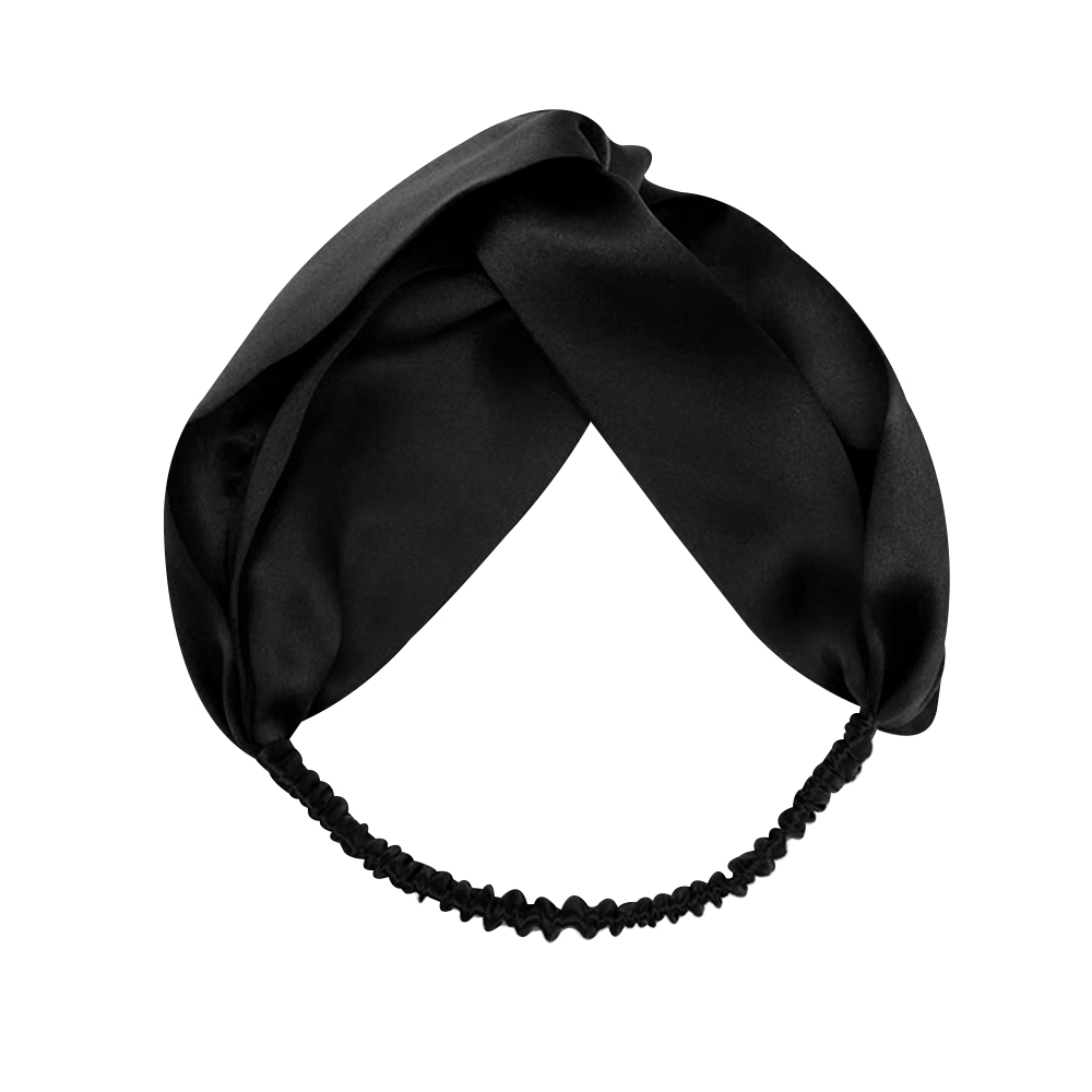 100% naturel mûrier soie bandeau luxe soie élastiques torsadé Turban tête enveloppement Bandana bohème pour les femmes cheveux accessoires