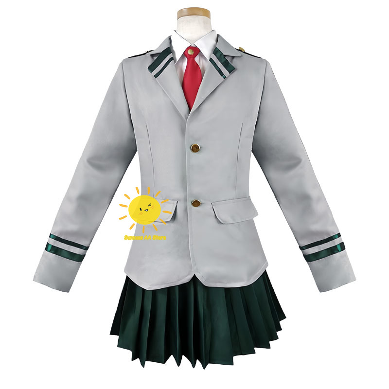 Costumes de cosplay Anime Midoriya Izuku Ochaco Uraraka My Hero Academia, uniformes, écussons, cravates, costumes d'Halloween unisexes
