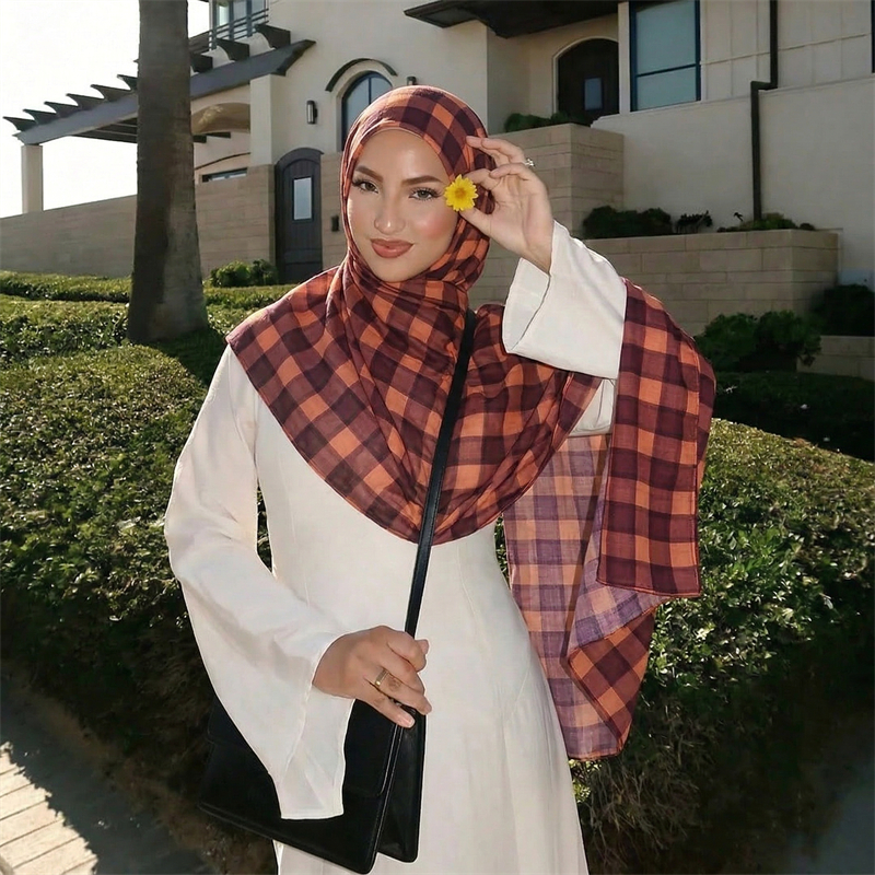Nouveau Foulard Hijab Bohème en Cachemire Long pour Femme, Châle Musulman Doux, Turban, Bandeau de Luxe 2026