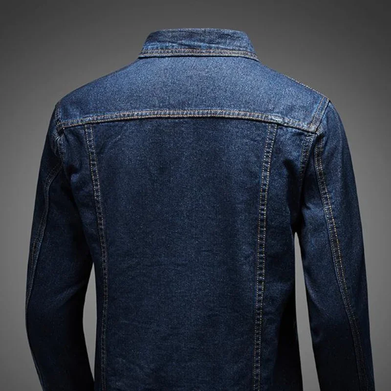 Vestes en jean coupe couvertes pour hommes, manteau en jean bleu, cow-boy vintage, prix bon marché, designer, hiver, automne