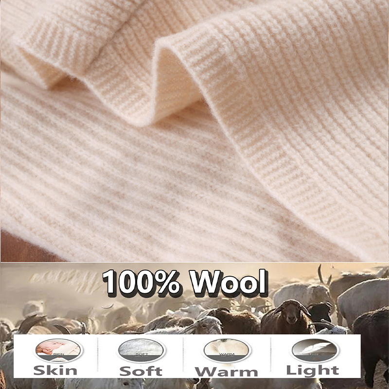 100% laine tricoté écharpe châle pour femmes hiver doux chaud mode à capuche faux col solide multifonctionnel cou plus chaud foulards