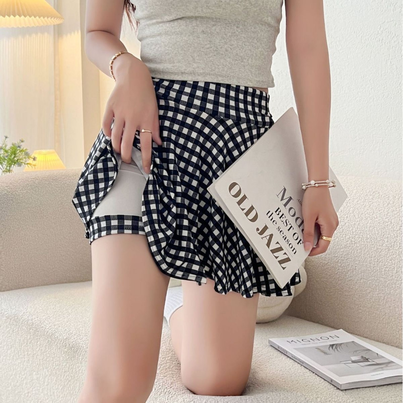 Jupe basique pour femmes, short d'été, mode polyvalente, plissée, décontractée, Mini patineuse, grande taille 4XL, jupe évasée moelleuse