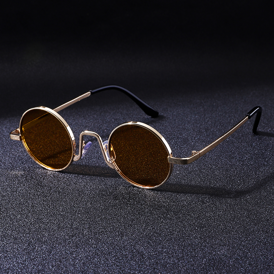 Lunettes rondes rétro Steampunk, lentille PC avec plusieurs Options de couleurs, pour hommes et femmes, accessoires Photo