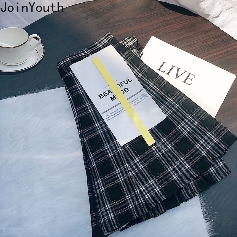 Jupes Vintage pour femmes 2025 Faldas Mujer De Moda mode douce japonaise Saia taille haute a-ligne Jupe Plaid plissée Mini Jupe