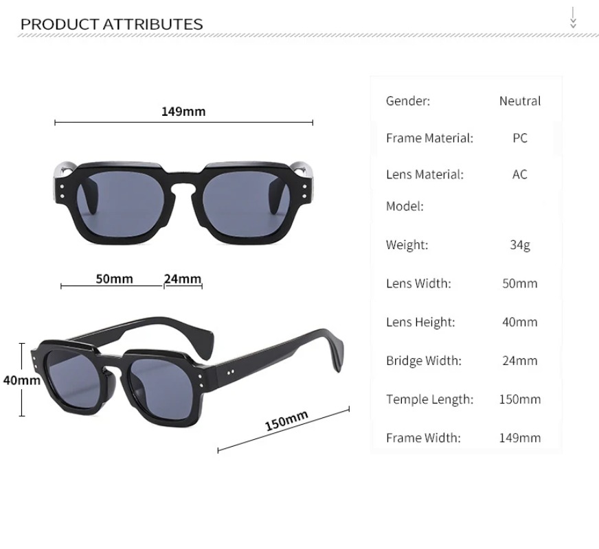 Nouvelles Lunettes de Soleil Carrées Vintage Homme Femme Marque Designer Irrégulières Mode Rétro Extérieur Protection UV400