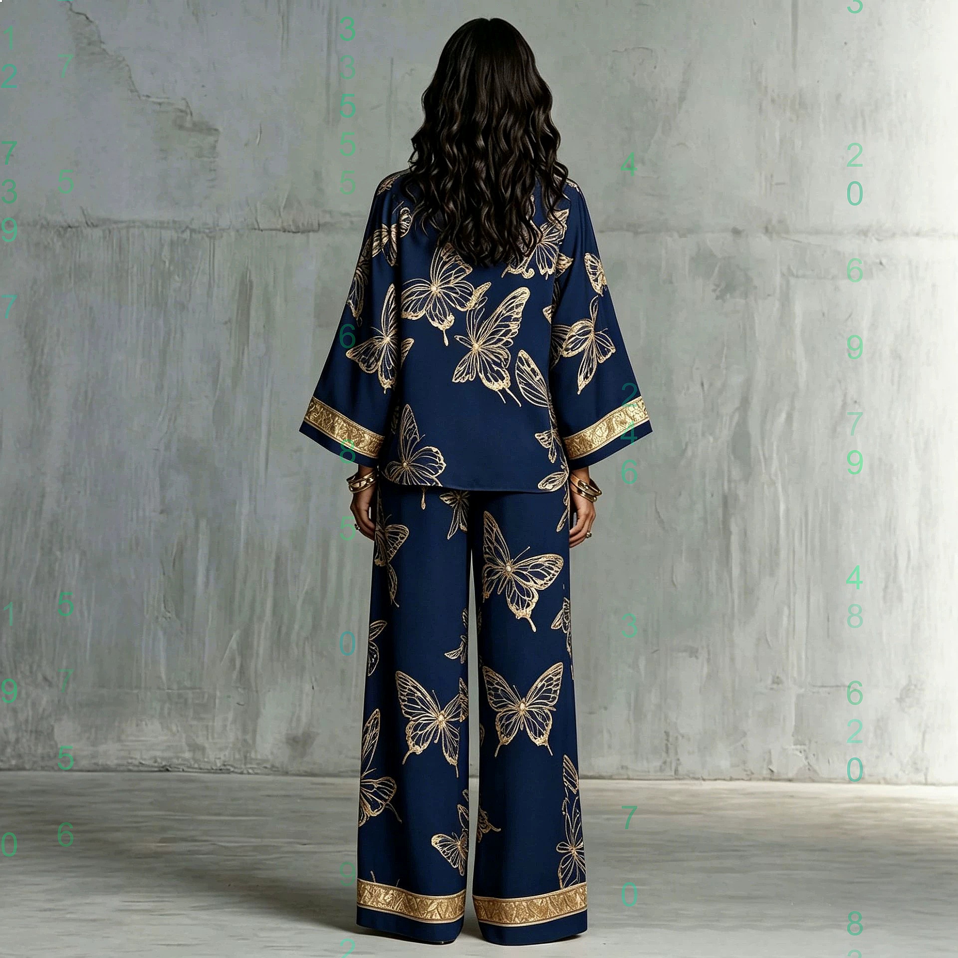 Ensemble chemise et pantalon imprimés surdimensionnés pour femmes, haut à col à revers et manches longues, pantalon à taille haute élastique et jambes larges, ensemble deux pièces pour femmes.