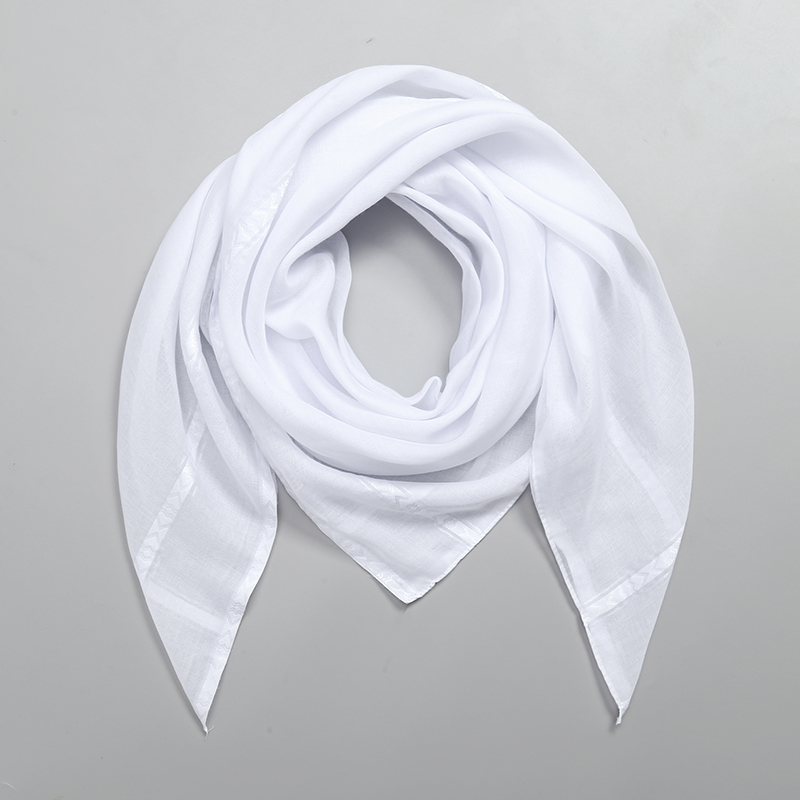 Écharpe carrée arabe blanche pour femmes et hommes, châle musulman, couvre-chef à carreaux imprimé à rayures, couverture de cou pour l'extérieur, coupe-vent et au sable