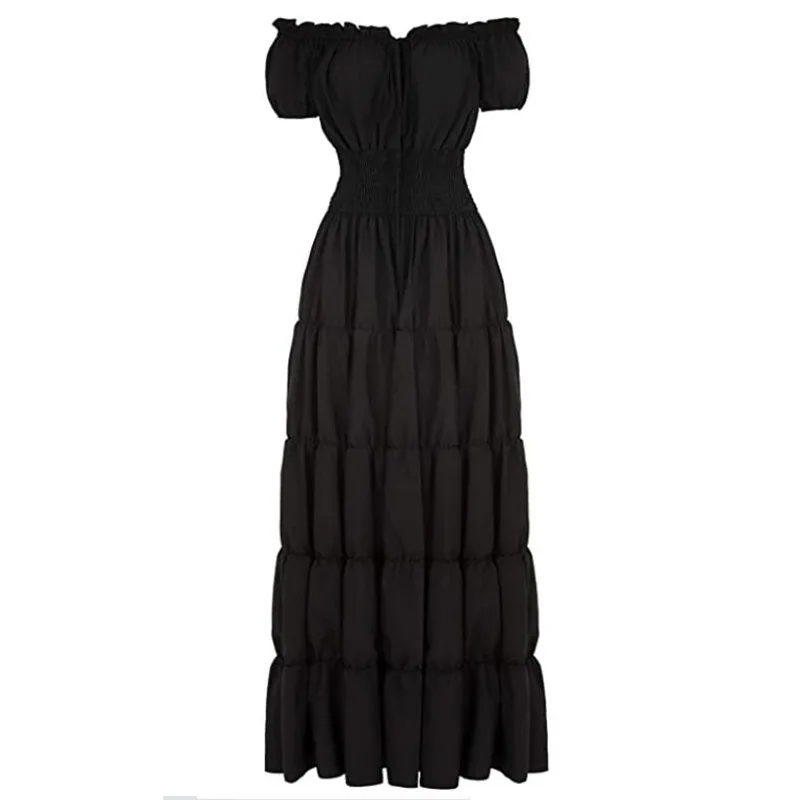 Costume de Cosplay Médiéval pour Femme, Robe Rétro Victorienne, Manches Courtes, Renaissance 7.5 ate, Gothique, Halloween, Carnaval
