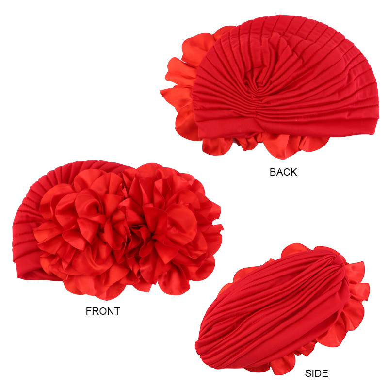 King fleur Turban femmes perte de cheveux Bonnet musulman chapeau chimio casquette Hijabs foulard fête de mariage chapeau bandeau indien chapeau Turbante