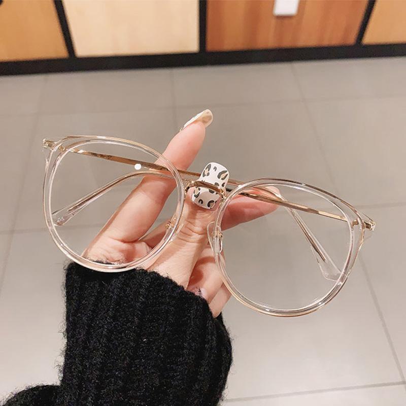 Buc& EI-Monture de lunettes rondes pour hommes et femmes, lentille transparente vintage, optique, léopard, vert, lunettes, mode