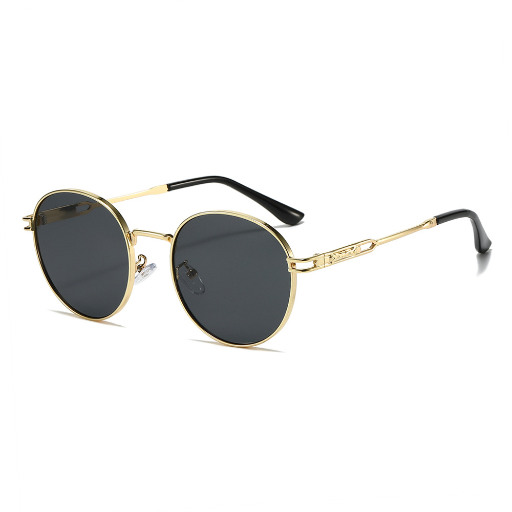 Lunettes de soleil rondes classiques pour femmes, petites montures en métal, nuances pour dames, tendances d'été, lunettes uniques pour hommes, mode sexy