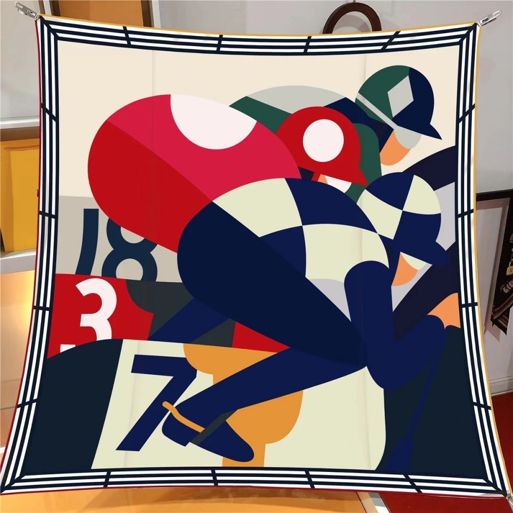 Foulard en soie femmes Sporter imprimer foulards carrés tête Echarpes Foulards en soie Femme enveloppes châles de plage Bandana dame Hijabs 90CM
